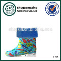 Cubiertas de zapatos para niños Botas de lluvia blancas baratas de invierno cálido para niños / C-705